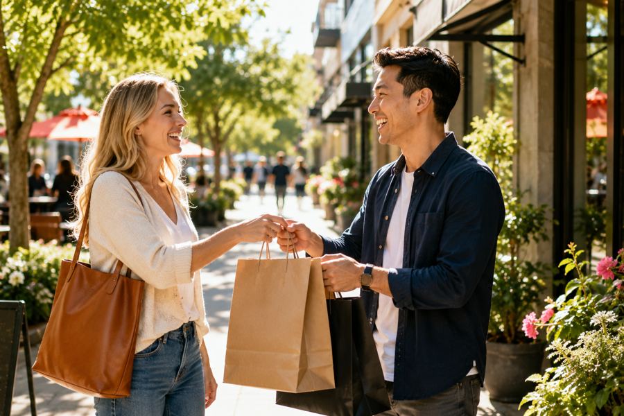 Shopping with smiles